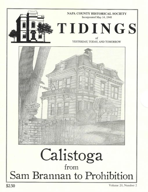 Cover of Calistoga Tidings, art by Danielle Cuddy 2013
