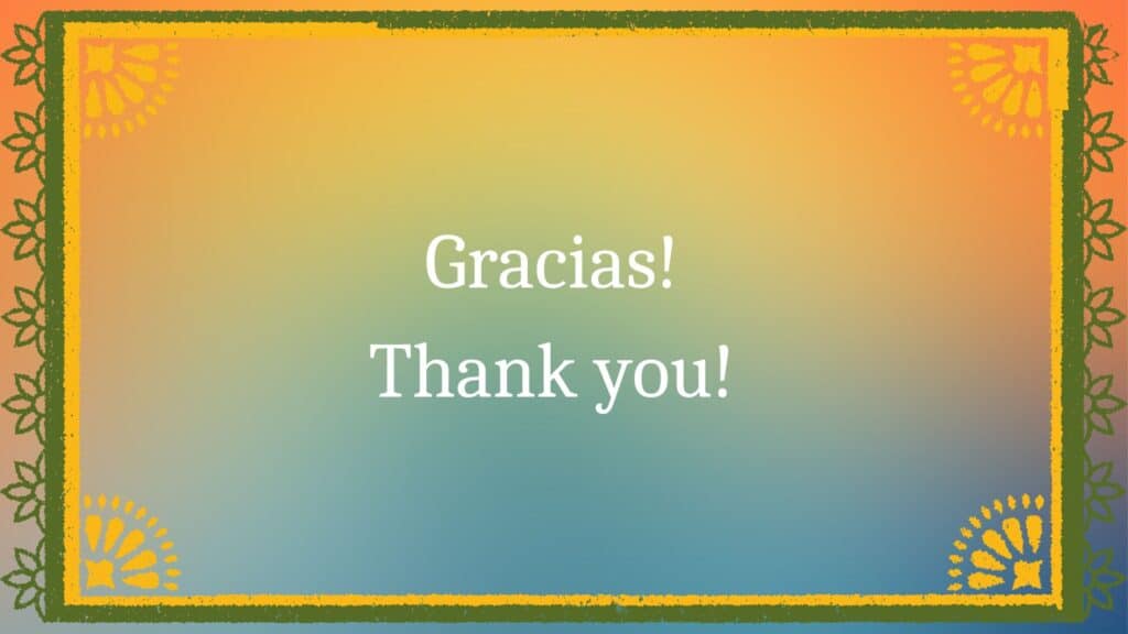 Gracias / Thank you Volunteers and Sponsors