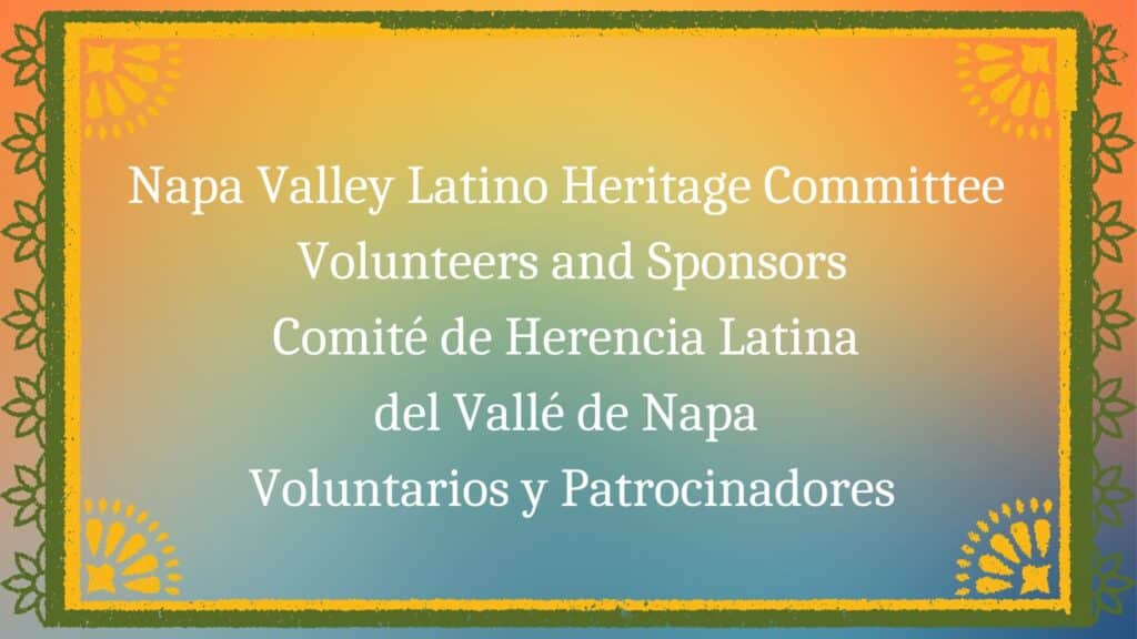 Latino Heritage Committee Sponsors and Volunteers