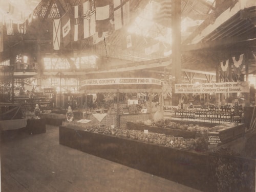 St. Helena Sanitarium Food Co. booth at a state fair, circa 1910.